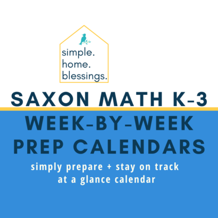 Saxon Math K-3 Prep Calendars