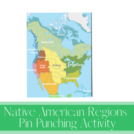 Native American Regions Pin Punching Activity