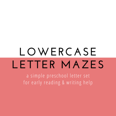 Lowercase Letter Mazes