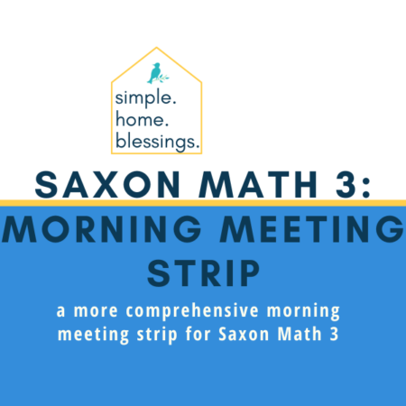 Saxon Math 3 Morning Meeting Strip